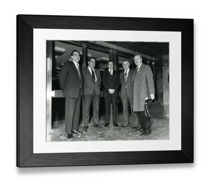 Framed Print : Lord Breswick visiting factory sites Framed Print : Lord Breswick visiting factory sites