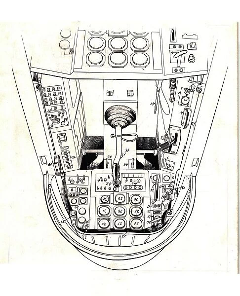 Aermacchi MB326 cockpit cutaway drawing