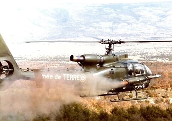 Aeropstiale Gazelle Helicopter firing rocket / missile