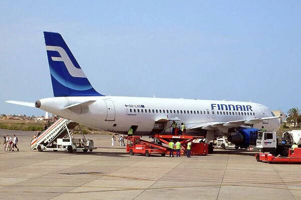 Airbus A320 Finnair at Murcia Pan Airport, Spain