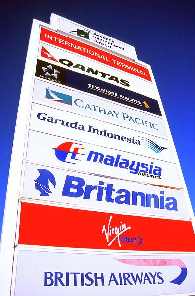 Airline Signs. hoare airlines sign at adeleaid airport
