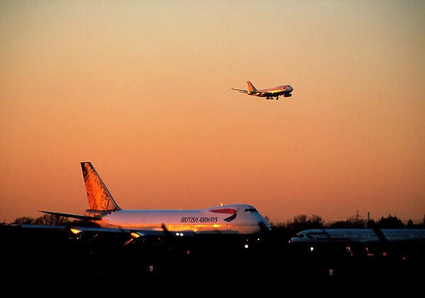 Airport Sunset. Heathrow sunset. Kay