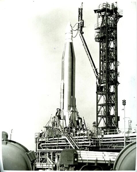 Atlas Antares Rocket attached to a Project Fire Spacecraft at Cape Kenedy May 1965