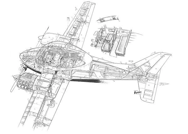 Beagle M.218 Cutaway Drawing