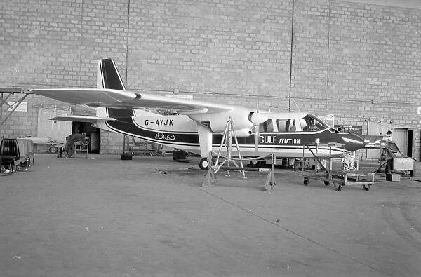 BN Islander Gulf Aviation 1972 in Bahrain. The Flight Collection. (c) flight
