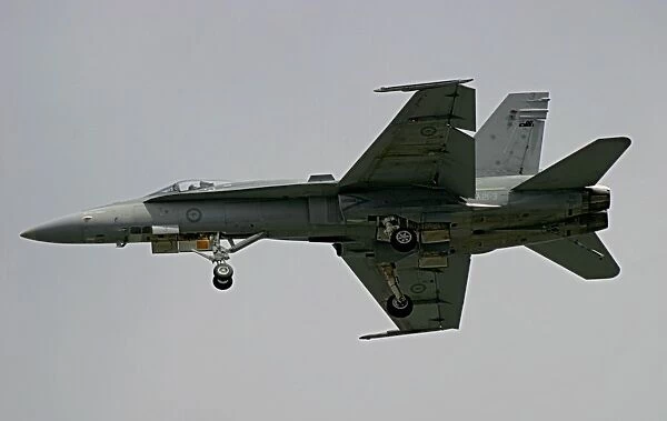 Boeing F18A Hornet during display flight at Australian GP, Melbourne