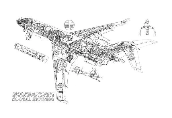 Bombardier Global Express Cutaway Drawing