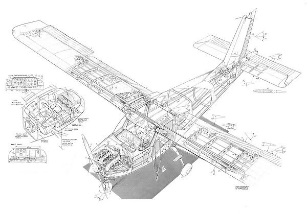Britten Norman BN3 Cutaway Drawing
