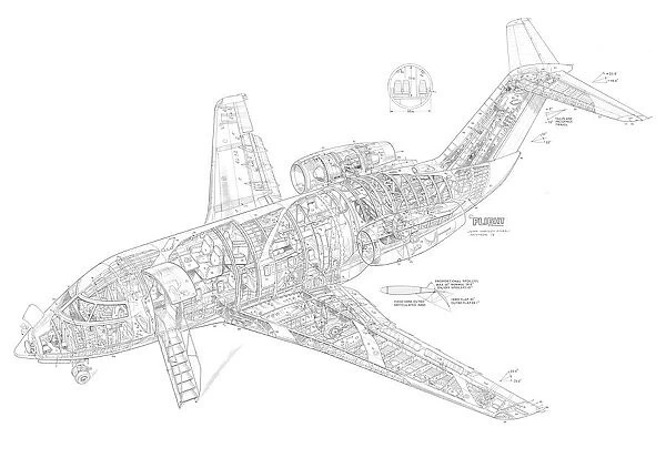 Canadair Challenger Cutaway Drawing
