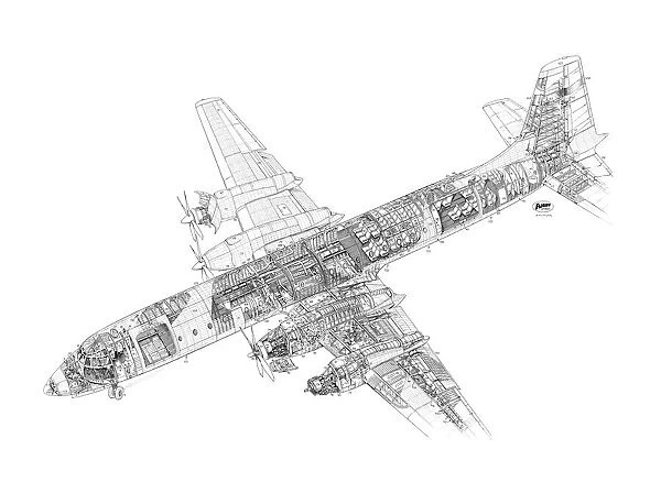 Canadair CL-44 Cutaway Drawing