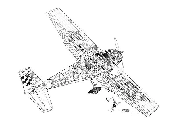 Cessna 150 Aerobat Cutaway Drawing