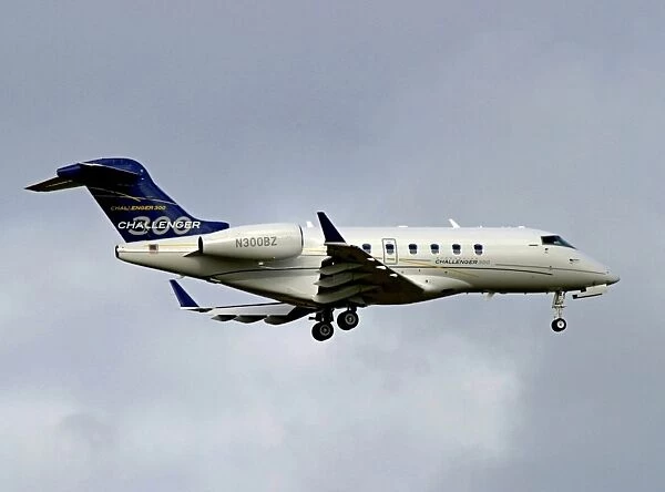 Challenger 300. On short finals to land at Avalon