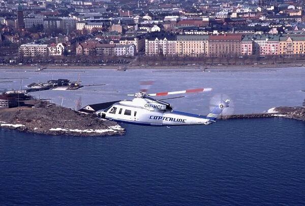 Copterline. Sikorsky S-76+. Over southern Finland 05 / 1999. By Lassi Tolvanen