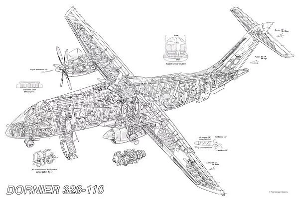 Dornier 328-110 Cutaway Drawing