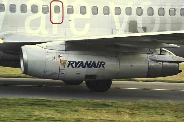 Engine: P&W JT8D. Engine on a Ryannair 737-200