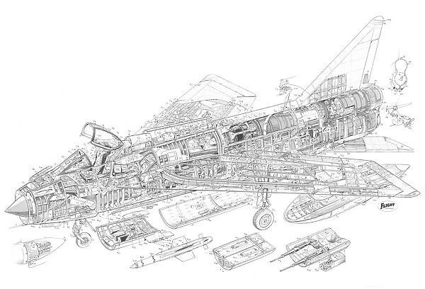 English Electric Thunderbird Cutaway Drawing