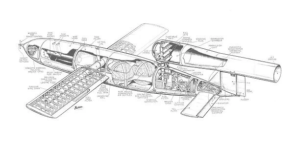 Fiesler V1 Flying Bomb Cutaway Drawing