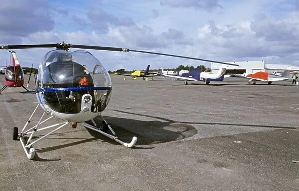 Flying school aircraft at John Lennon Airport Liverpool
