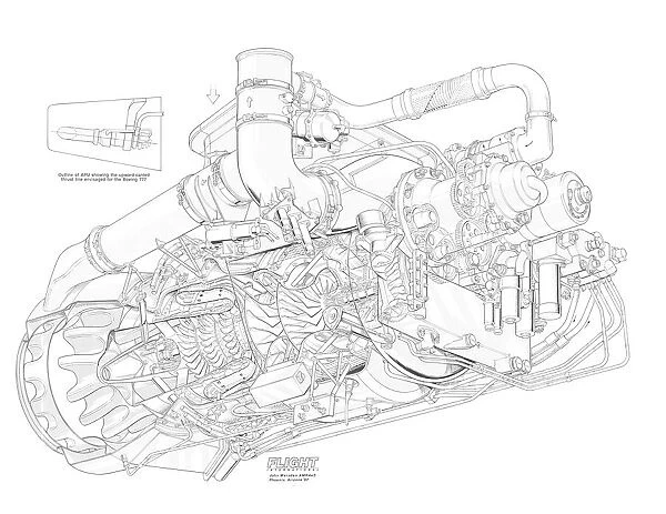 Garrett GTCP 331-500 APU Cutaway Drawing