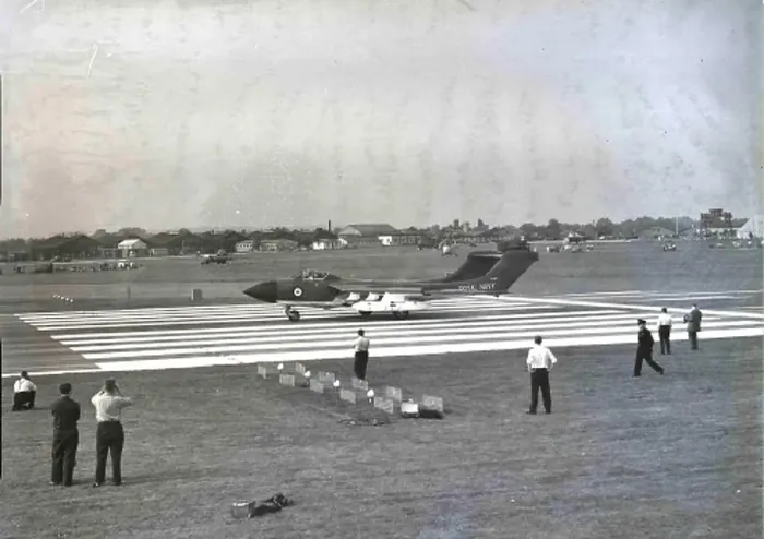 : he de Havilland DH 110 Sea Vixen was a 1950s-1960s British two-seat jet fighter of the Fleet Air Arm (the air wing of the Royal Navy). Developed from an earlier first generation jet fighter, the Sea Vixen was a capable carrier-based fleet defence fig : he de Havilland DH 110 Sea Vixen was a 1950s-1960s British two-seat jet fighter of the Fleet Air Arm (the air wing of the Royal Navy). Developed from an earlier first generation jet fighter, the Sea Vixen was a capable carrier-based fleet defence fig