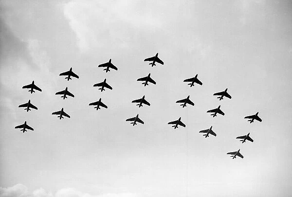 Hawker Hunter Formation 111 Sqn RAF SBAC 1961