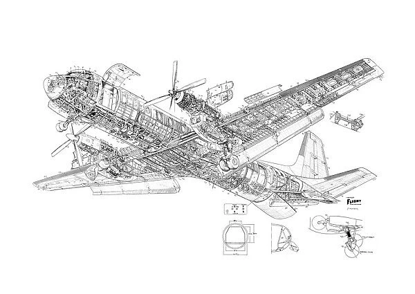 Hawker Siddeley Andover Cutaway Drawing