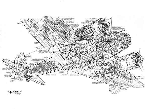 Junkers Ju88 Cutaway Drawing