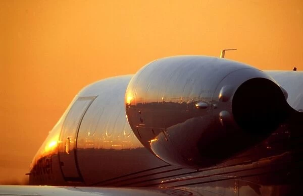 Learjet at sunset. learjet wags