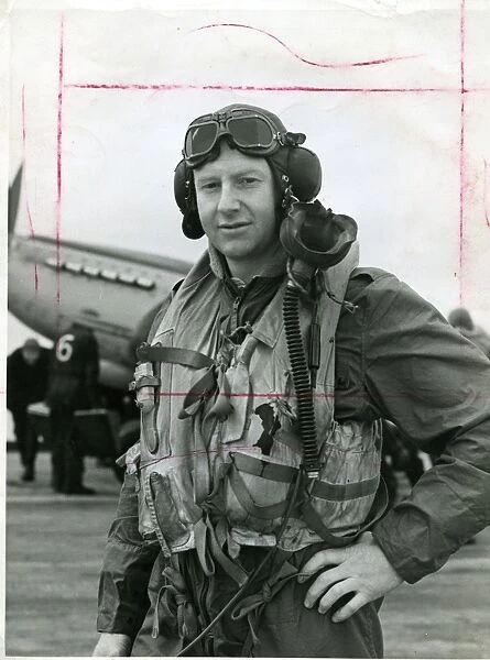 Lt. Cdr. Bailey made his 2000th deck landing.. Photograph taken; 01 / 06 / 1950