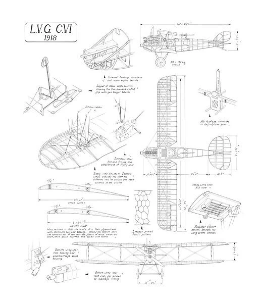LVG C.VI Cutaway Drawing