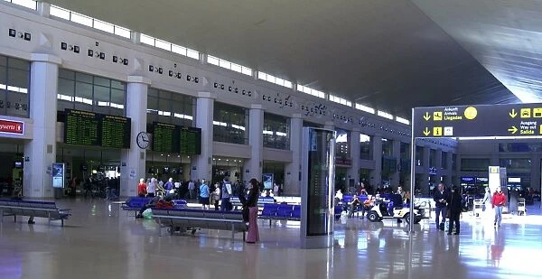 Malaga Airport. malaga airport term2 interior;Spain
