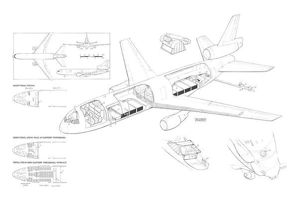 McDonnell Douglas KC-10A Cutaway Drawing