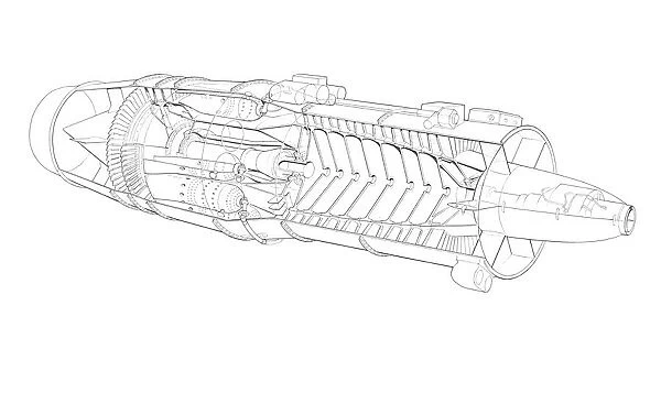 Mikulin M209 Cutaway Drawing