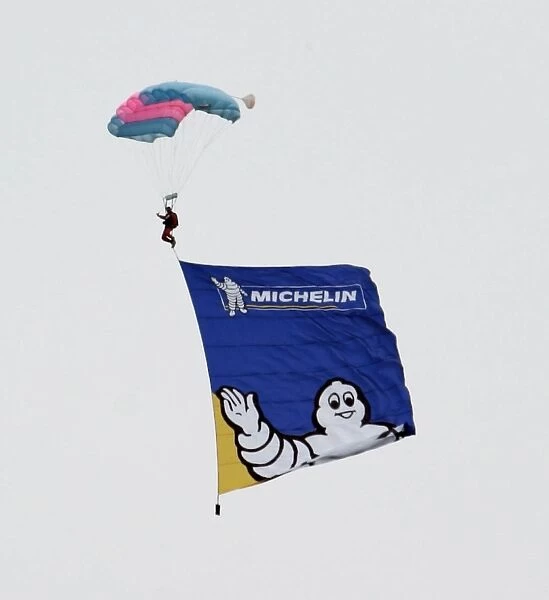 Parachutist at Melbourne GP, Australia