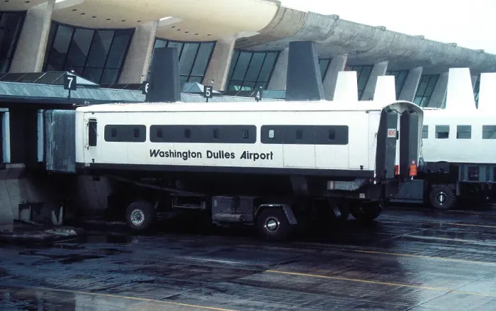 Framed Print : Passenger transfer vehicle at Washington Dulles Airport USA Framed Print : Passenger transfer vehicle at Washington Dulles Airport USA