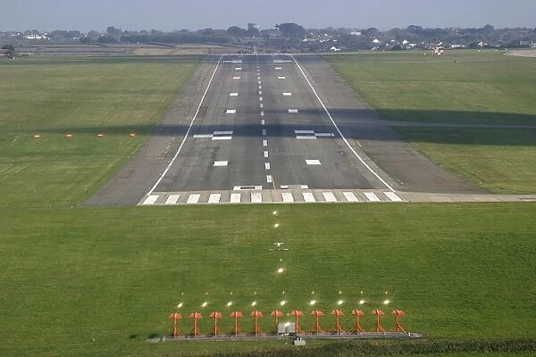 Runway Approach. Rwy 09 uphill on this Channel Island