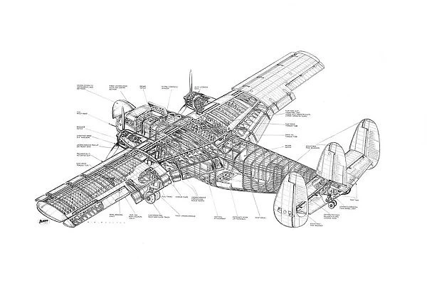 SAL Twin Pioneer Cutaway Drawing