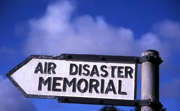 Sign poste to Air India air disaster memorial in Eire