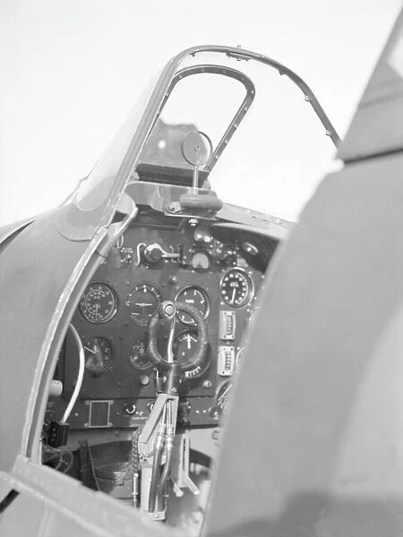 Spitfire Cockpit. 1939 sptifire cockpit flight