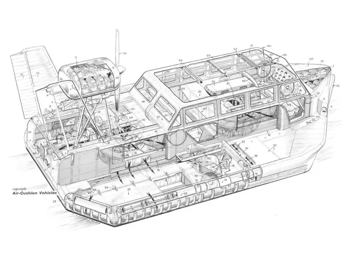 Framed Print : Vickers V. A. 2 Cutaway Drawing Framed Print : Vickers V. A. 2 Cutaway Drawing