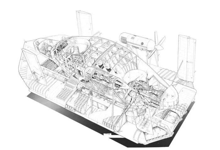 Framed Print : Vickers V. A. 3 Cutaway Drawing
