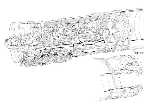 Volvo Flymotor RM. 8 Cutaway Drawing