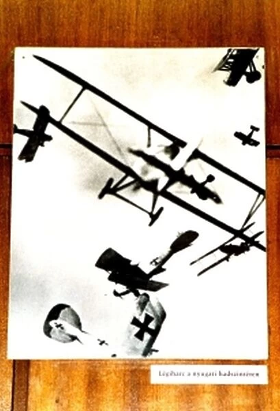 World War One German aircraft in an aerial dog fight