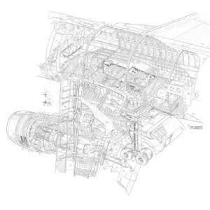 A300 B1 Mid Section Cutaway Drawing