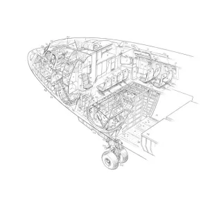 A300 B1 Nose Section Cutaway Drawing