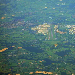 Aerial view of Gatwick Airport UK