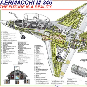 Aermacchi M-346 Cutaway Poster