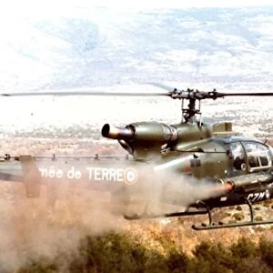 Aeropstiale Gazelle Helicopter firing rocket / missile