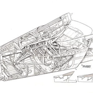 Aerospatiale Concorde Droop Nose Detail Cutaway Drawing
