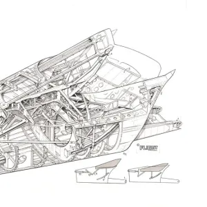 Aerospatiale Concorde Droop Nose Detail Cutaway Drawing